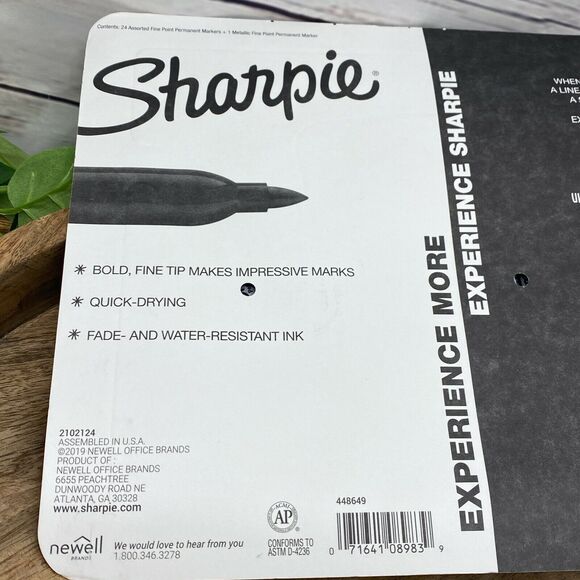 Sharpie Mini Permanent Markers 24 Fine Point Color 1 Metallic Artist 25 Count - Picture 8 of 9